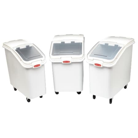 Razoredge 3.5 Cu Ft Ingredient Bin with Slanted Sliding Lid - White RA3585361